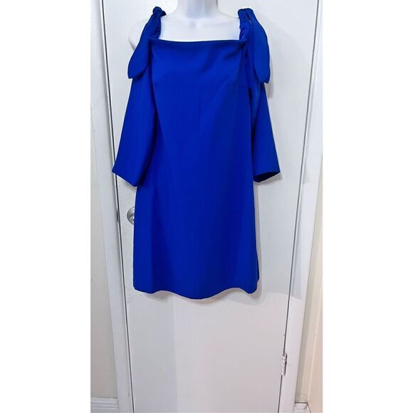 Club Monaco Solanga Off-the-shoulder Royal Blue Dress SZ 4 NWT - Picture 3 of 10